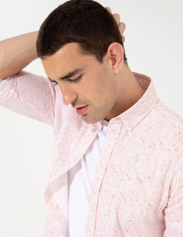 پیراهن مردانه استین بلند مارک دار