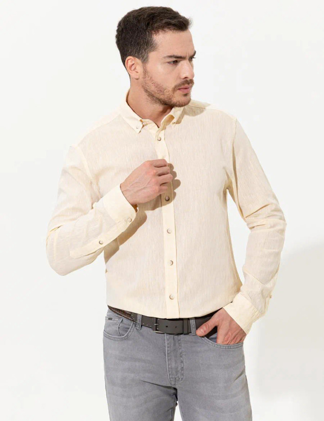 پیراهن مردانه استین بلند مارک دار