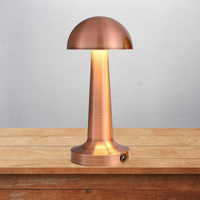 چراغ رومیزی قابل شارژ با آباژور تزئینی