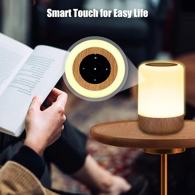چراغ شب LED Görvitor، قابل تنظیم تاچ،