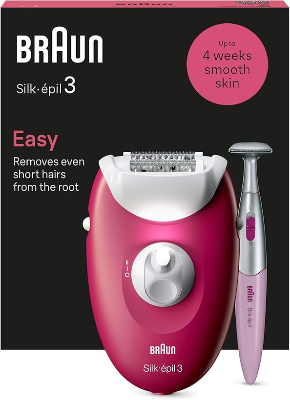 Braun Silk-épil 3، اپیلاتور طناب دار، اپیلاسیون زنانه