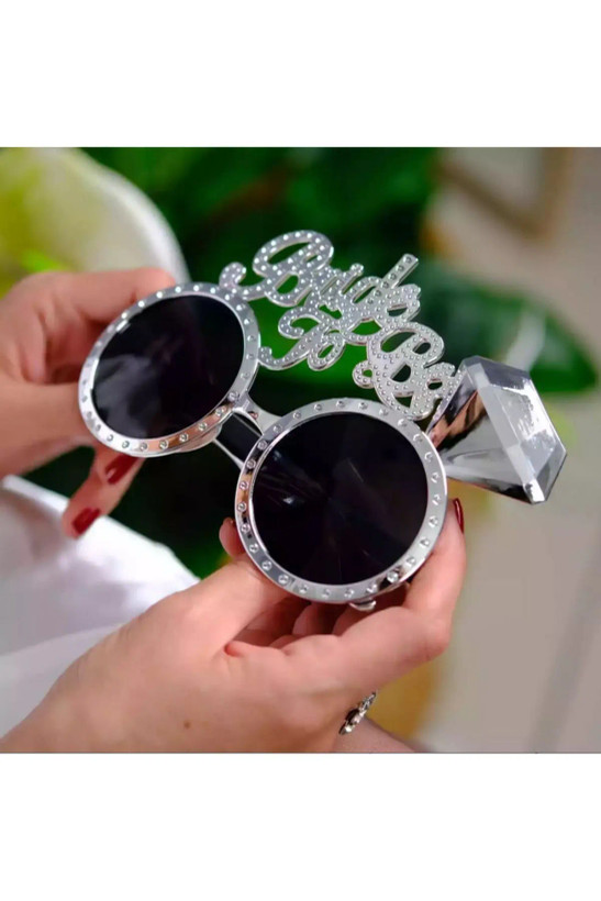 عینک عروس TOYFEST نقره ای رنگ