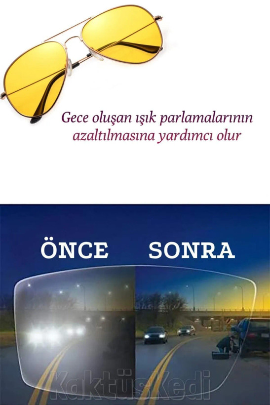 عینک دید در شب فلزی CactusCat | عینک مه شکن و رانندگی