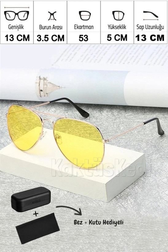 عینک دید در شب فلزی CactusCat | عینک مه شکن و رانندگی