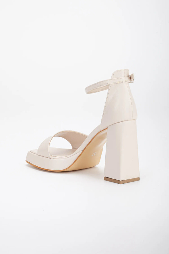 کفش زنانه پاشنه بلند با پلتفرم زاویه دار LİLLA