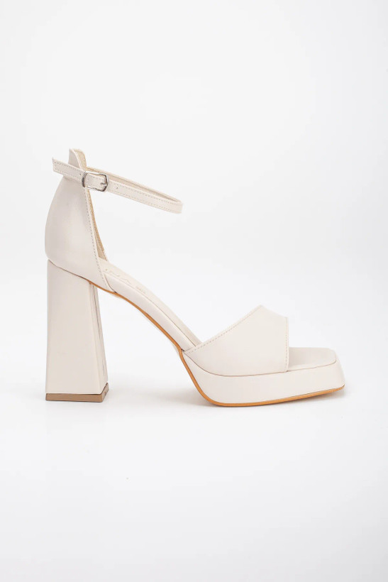 کفش زنانه پاشنه بلند با پلتفرم زاویه دار LİLLA