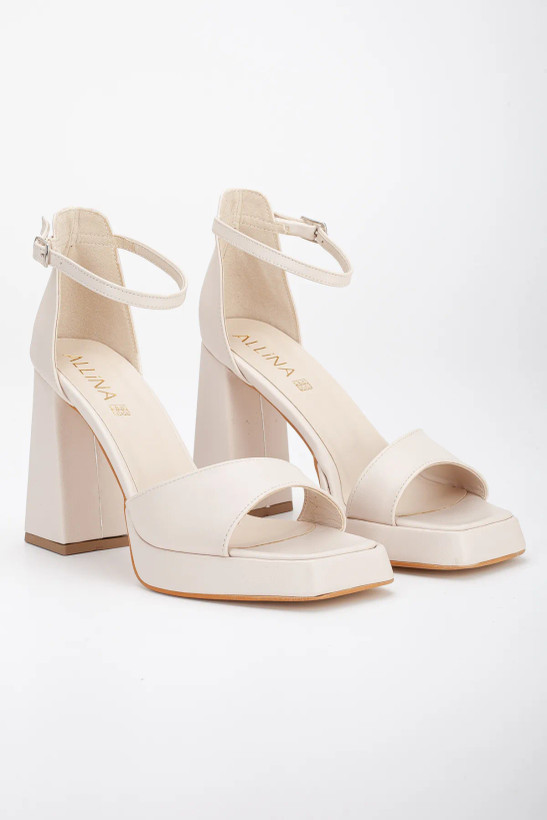 کفش زنانه پاشنه بلند با پلتفرم زاویه دار LİLLA