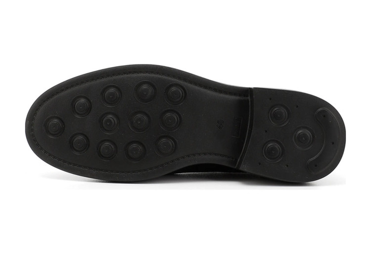 کفش کلاسیک چرم اصل مردانه Post R مشکی بنددار