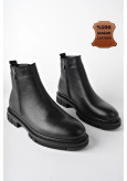 چکمههای زمستانی مردانه تضمینی Muggo Chelsea چرم اصل دو زیپ 001