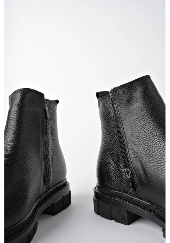 چکمههای زمستانی مردانه تضمینی Muggo Chelsea چرم اصل دو زیپ 001