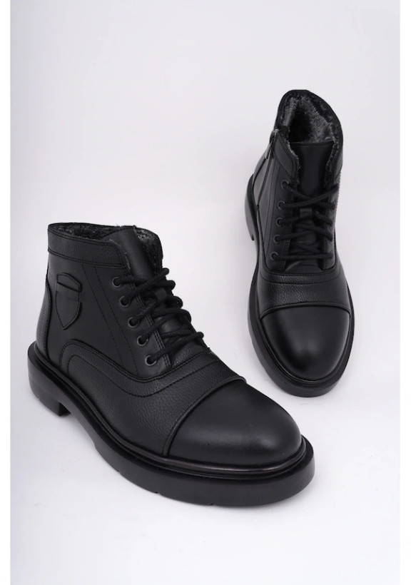 چکمههای زمستانی مردانهی زیپدار با آستر خز