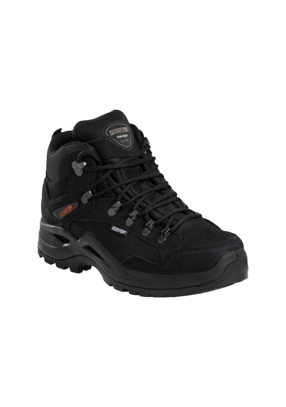 چکمه مردانه چرم ضد آب اسکوتر مشکی