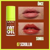 روغن لب براق نیکس پروفشنال میکاپ مدل Fat Oil Lip Drip شماره Scrollin