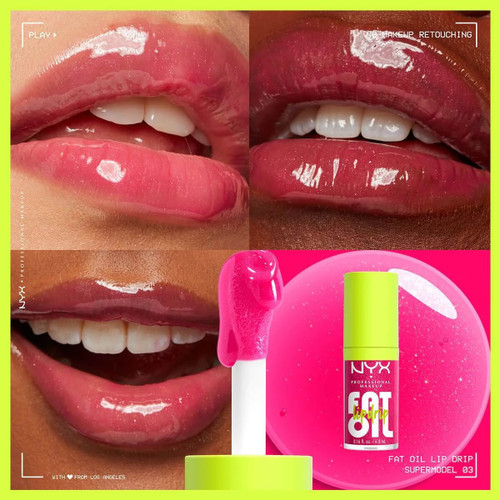 نیکس پروفشنال میکاپ روغن لب چکنده Fat Oil Lip Drip Parlatıcı Dudak Yağı Supermodel
