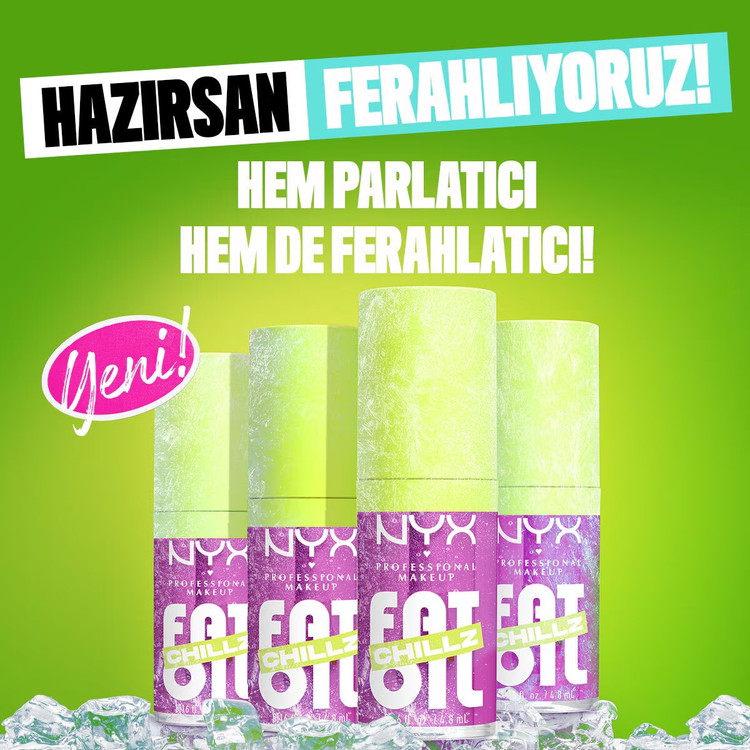 نیکس پروفشنال میکاپ روغن لب چکنده Fat Oil Lip Drip Parlatıcı Dudak Yağı 16 Strawberry Slush