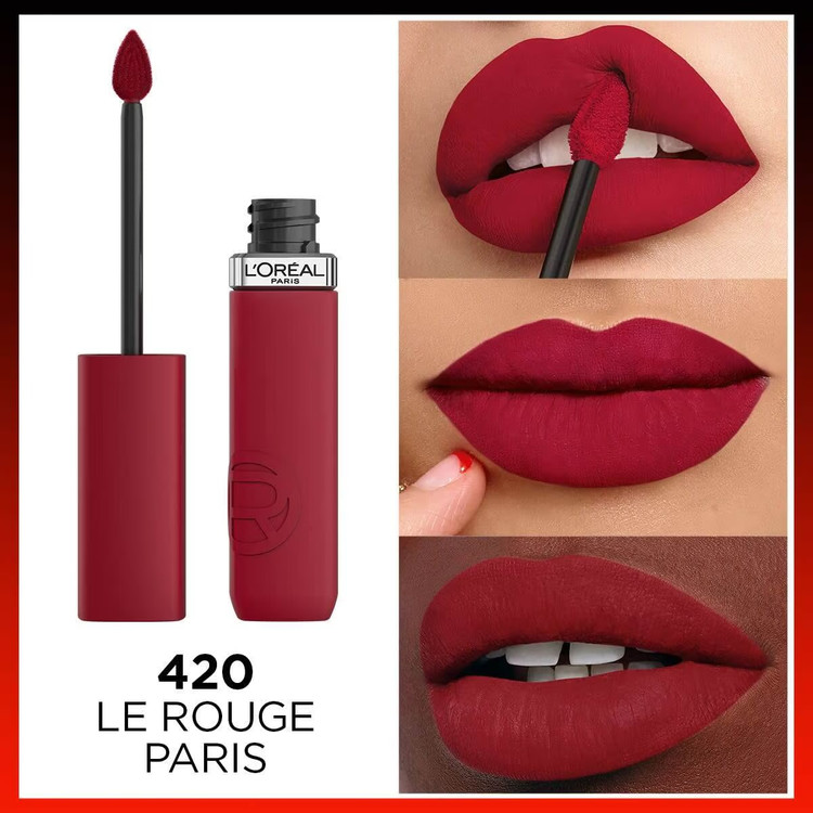 لورآل پاریس رژ لب مایع مات Infaillible Matte Resist شماره 420 Le Rouge Paris