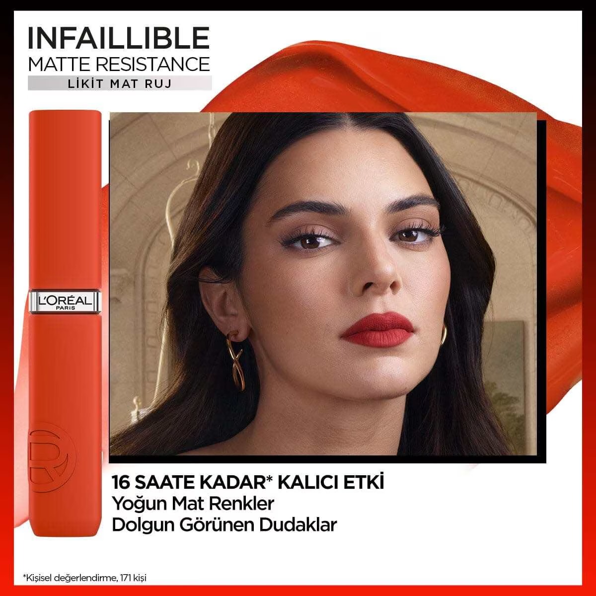 لورآل پاریس رژ لب مایع مات Infaillible Matte Resist شماره 420 Le Rouge Paris