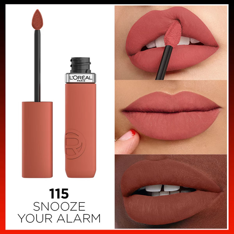 لورآل پاریس رژ لب مایع مات Infaillible Matte Resistance شماره 115 Snooze Your Alarm