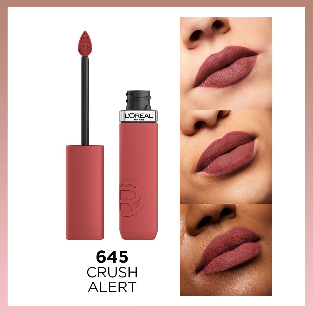 لورآل پاریس رژ لب مایع مات Infaillible Matte Resistance شماره 645 Crush Alert
