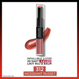 L'Oreal Paris Infaillible 2 Step 24 Saat Kalıcı Likit Ruj & Balm 312 Incessant Russet