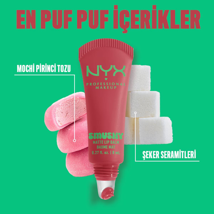 بالم لب مات نرم Nyx Professional Makeup Smushy شماره 02 Swipe Sesh