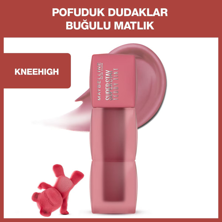 تینت مایع مات و بادوام Maybelline New York Super Stay Teddy Tint شماره 55 Knee High