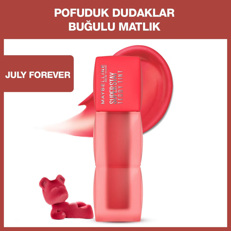 تینت مایع مات و بادوام Maybelline New York Super Stay Teddy Tint شماره 35 July Forever