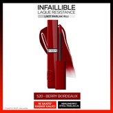 رژ لب مایع براق لورآل پاریس Infaillible Laque Resistance شماره ۵۲۰ Berry Bordeaux