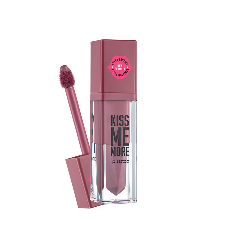 رژ لب مایع مات مرطوبکننده Flormar Kiss Me More رنگ بنفش روشن مات