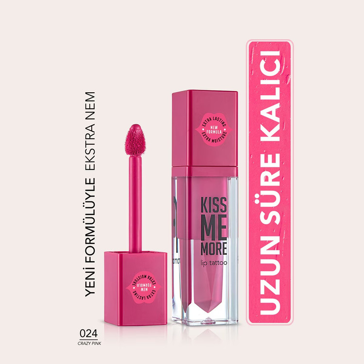 تتو لب Flormar Kiss Me More شماره ۰۲۴ صورتی جیغ