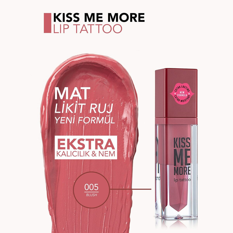 تتو لب Flormar Kiss Me More شماره ۰۰۵ بلش