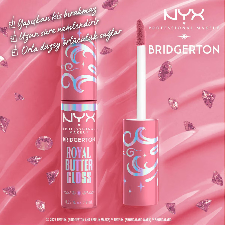 برق لب Nyx Professional Makeup Bridgerton Royal رنگ کیک فرشته