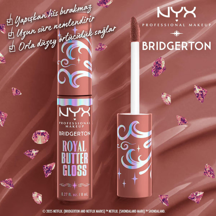 برق لب Nyx Professional Makeup Bridgerton Royal رنگ پرالین
