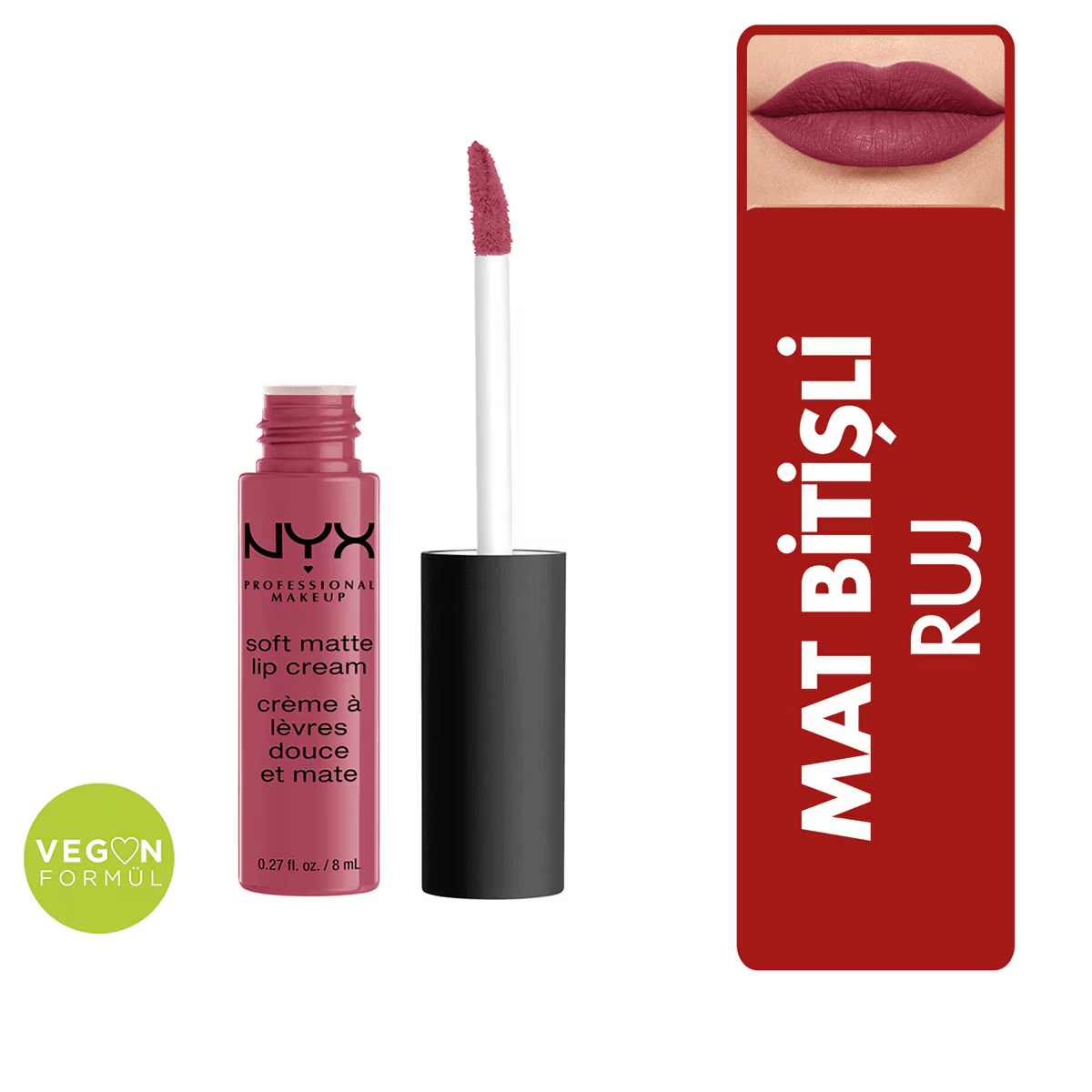 رژ لب کرمی مات Nyx Professional Makeup Soft Mat رنگ سان پائولو
