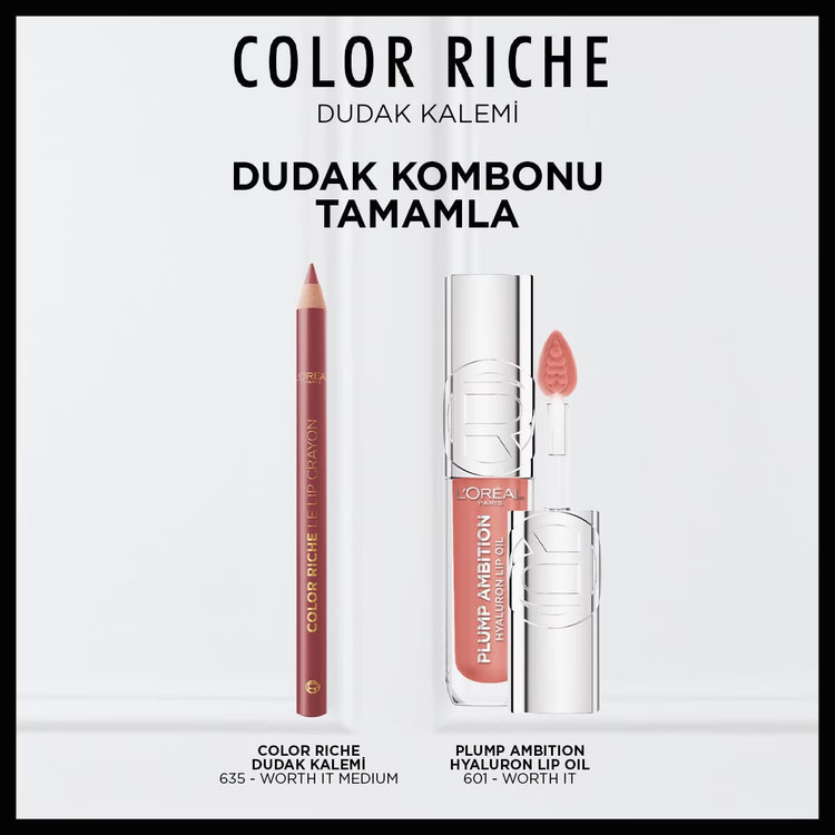 مداد لب لورآل پاریس Color Riche شماره ۶۳۵ Worth It Medium