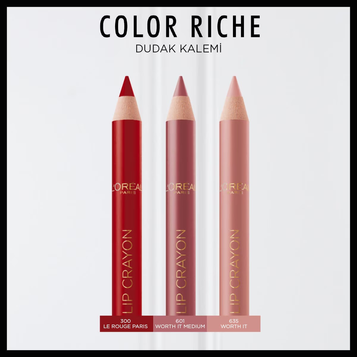 مداد لب لورآل پاریس Color Riche شماره ۶۳۵ Worth It Medium