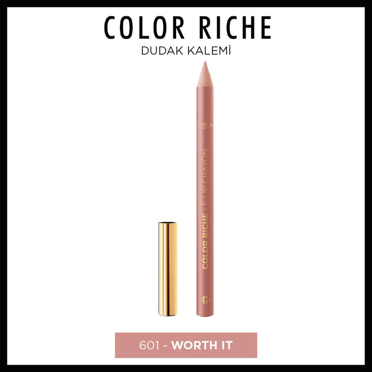 مداد لب لورآل پاریس Color Riche شماره ۶۰۱ Worth It