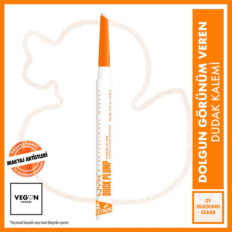 مداد لب Nyx Professional Makeup Duck Plump با اثر حجمدهنده و شفاف Ducking