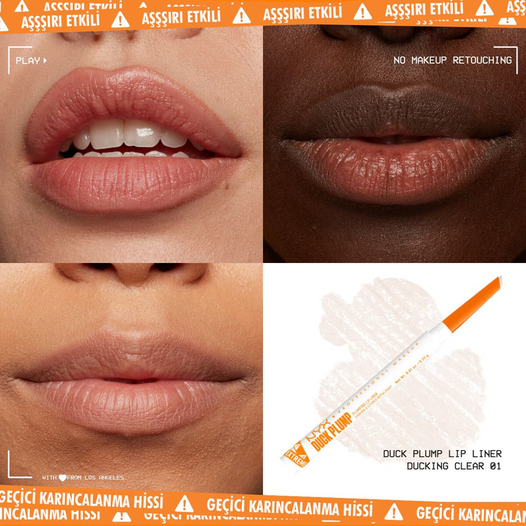 مداد لب Nyx Professional Makeup Duck Plump با اثر حجمدهنده و شفاف Ducking