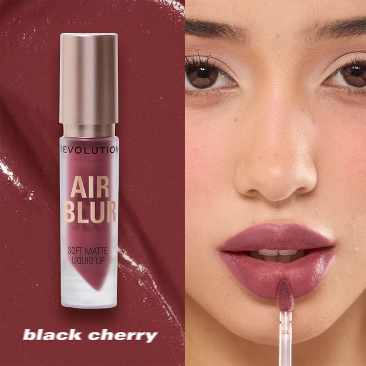 رژ لب مایع مات Revolution Air Blur رنگ Black Cherry